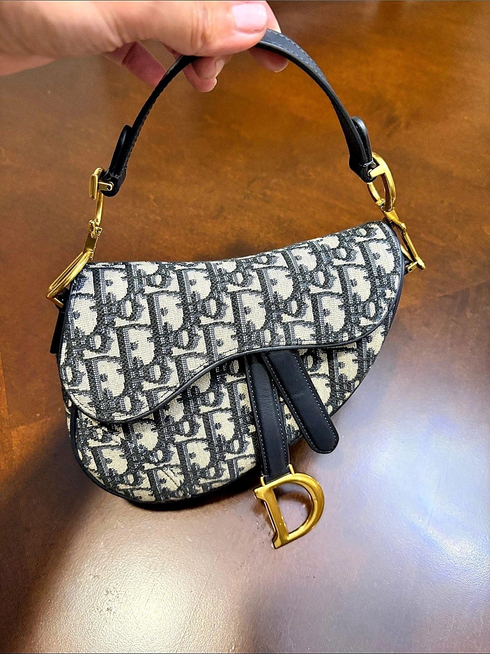 BRAND NEW! Christian Dior Saddle Bag Black & Beige